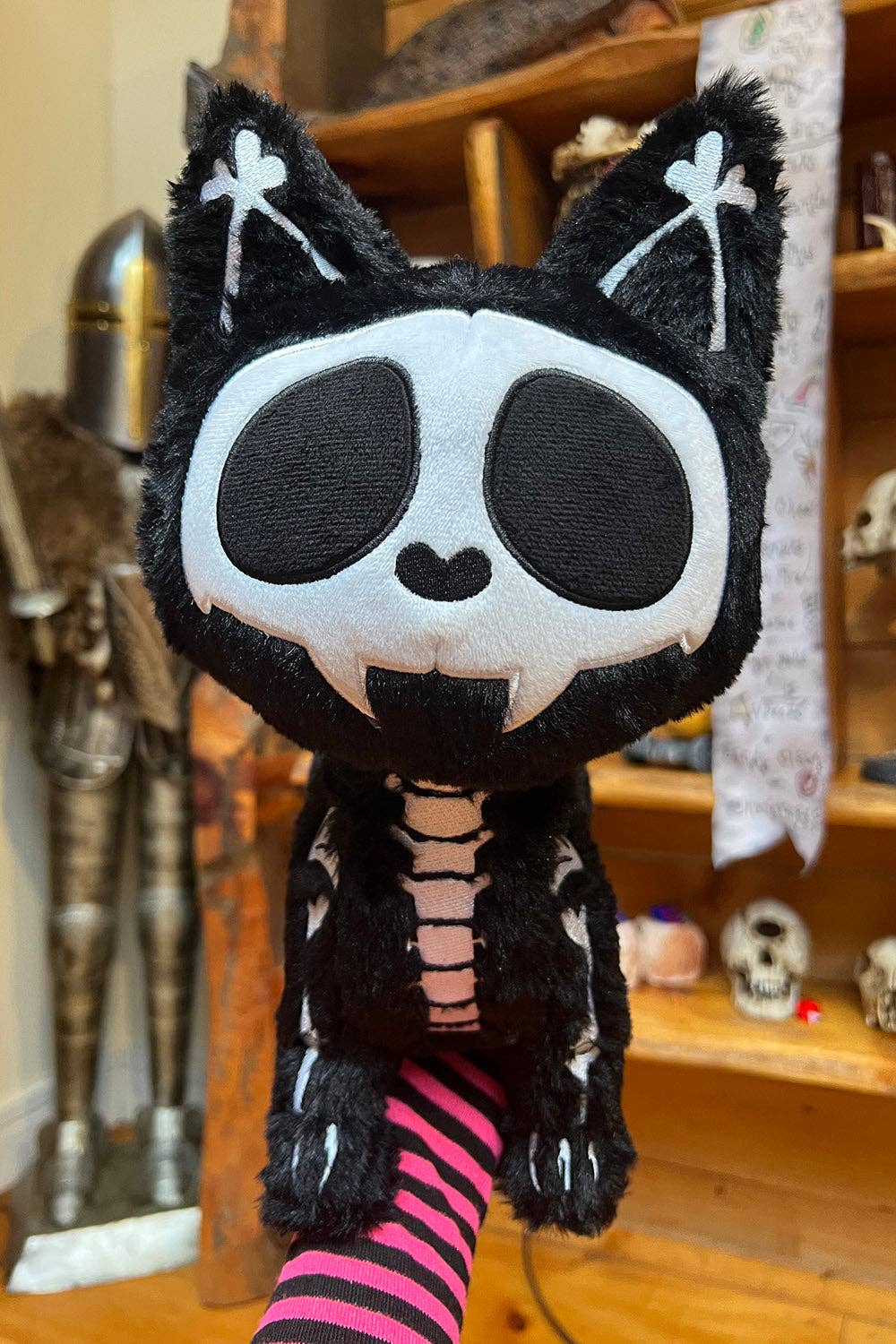Skelekitty Plush Toy [Deluxe] | Hail Dark Aesthetics